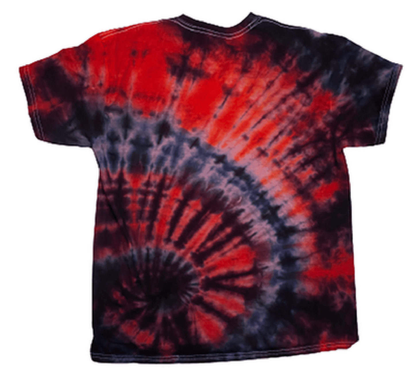 Hand-Dyed Fan-Fold Tee — Crimson Red & Black | DC Dyes