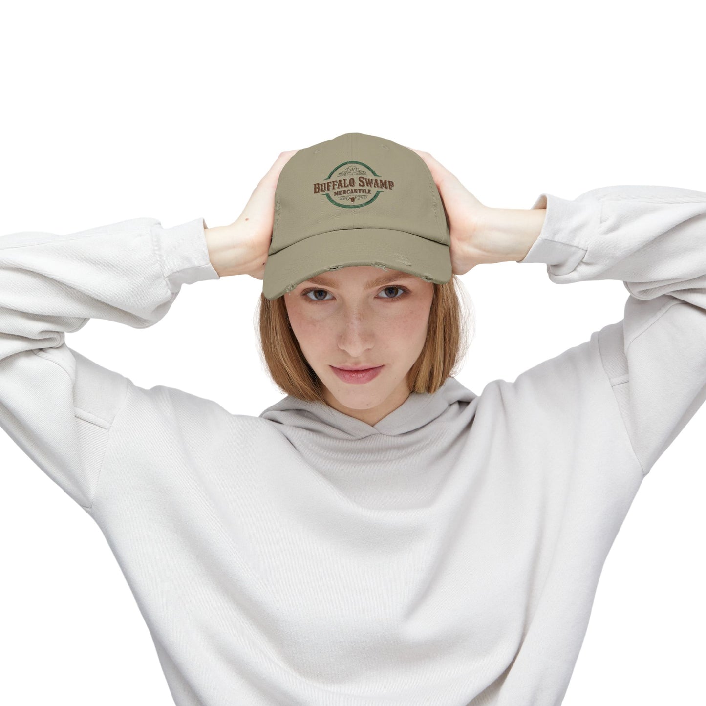 Distressed Buffalo Swamp Mercantile Logo Cap