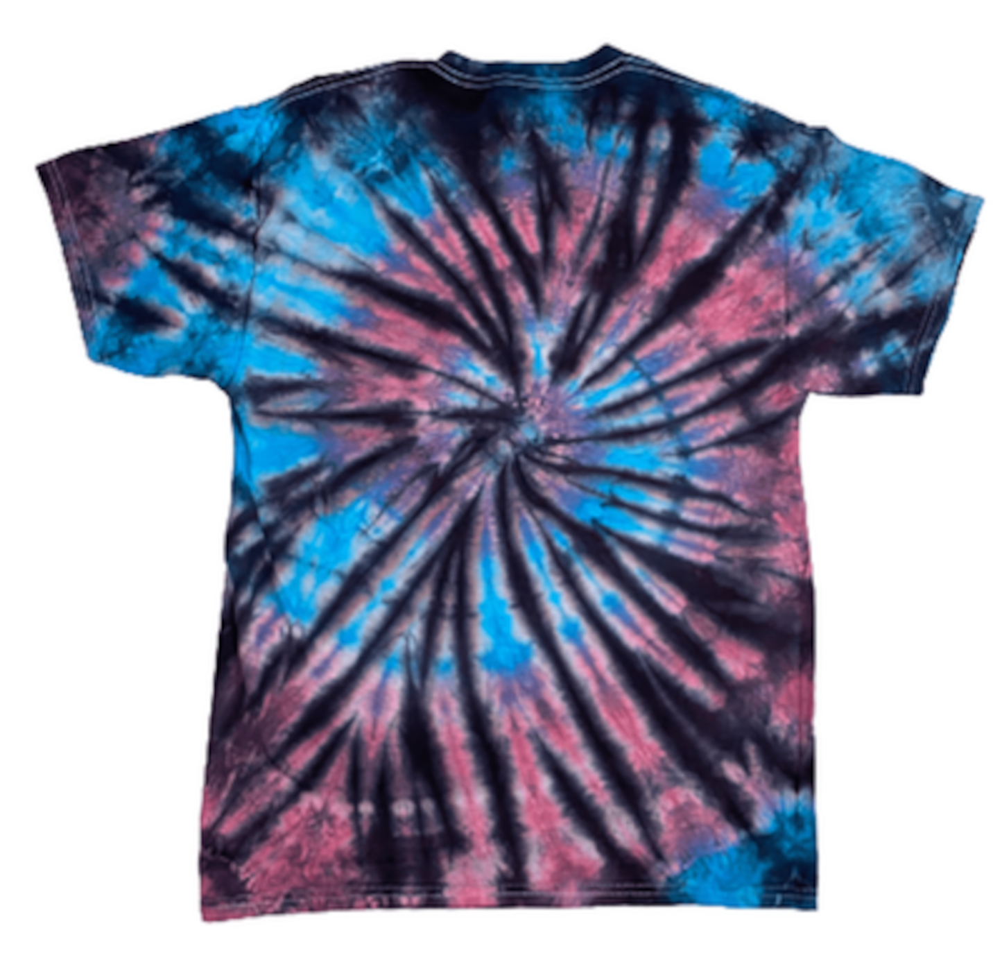 Hand-Dyed Spiral Tee — Pink, Blue & Black | DC Dyes