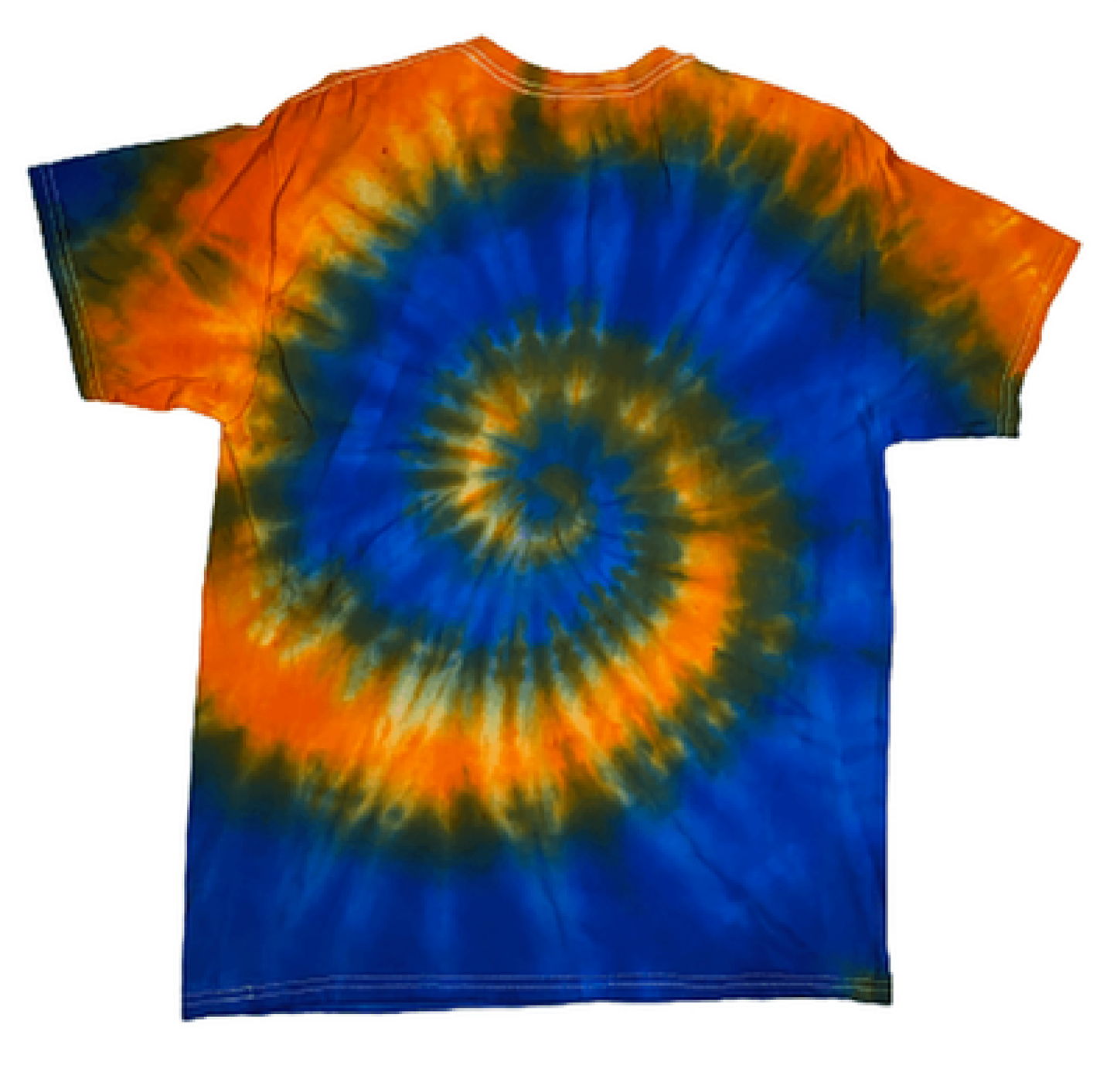 Hand-Dyed Spiral Tee — Orange & Blue | DC Dyes