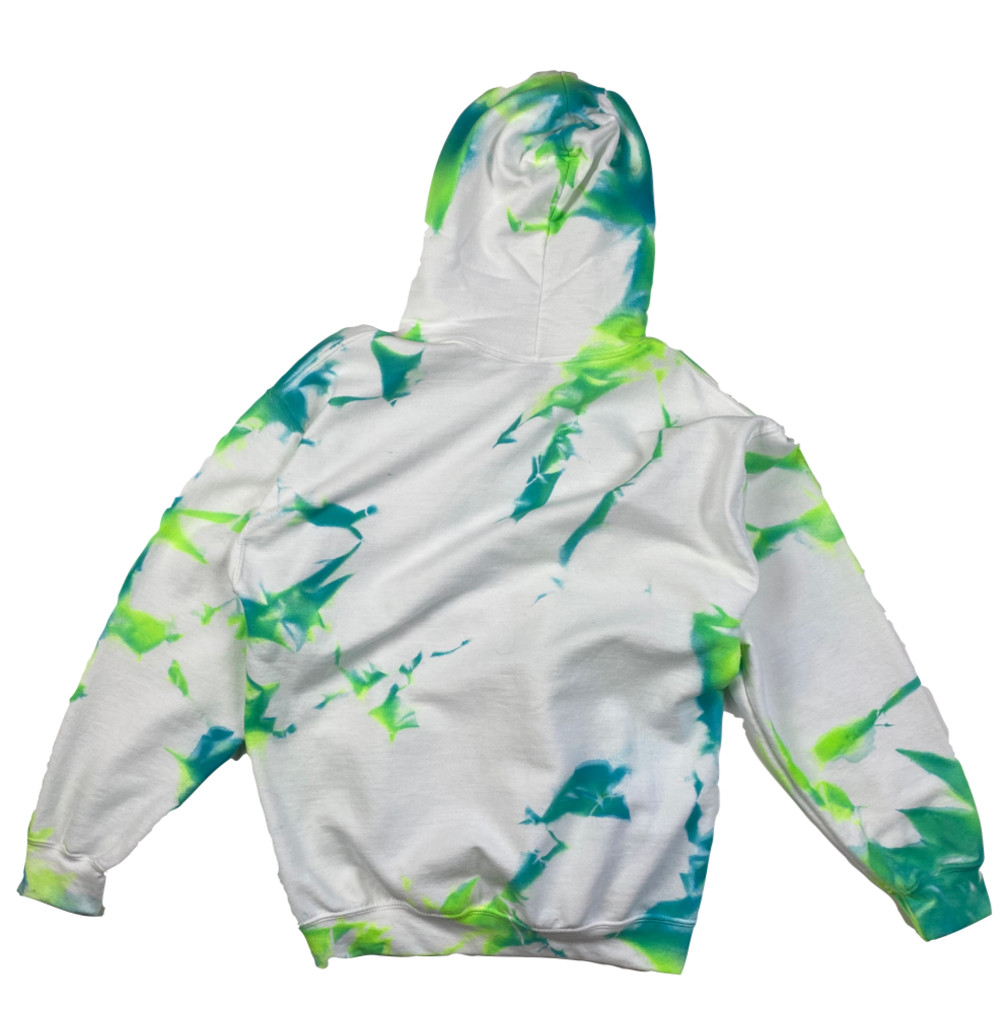 Hand-Dyed Pullover Hoodie — Green & Teal | DC Dyes