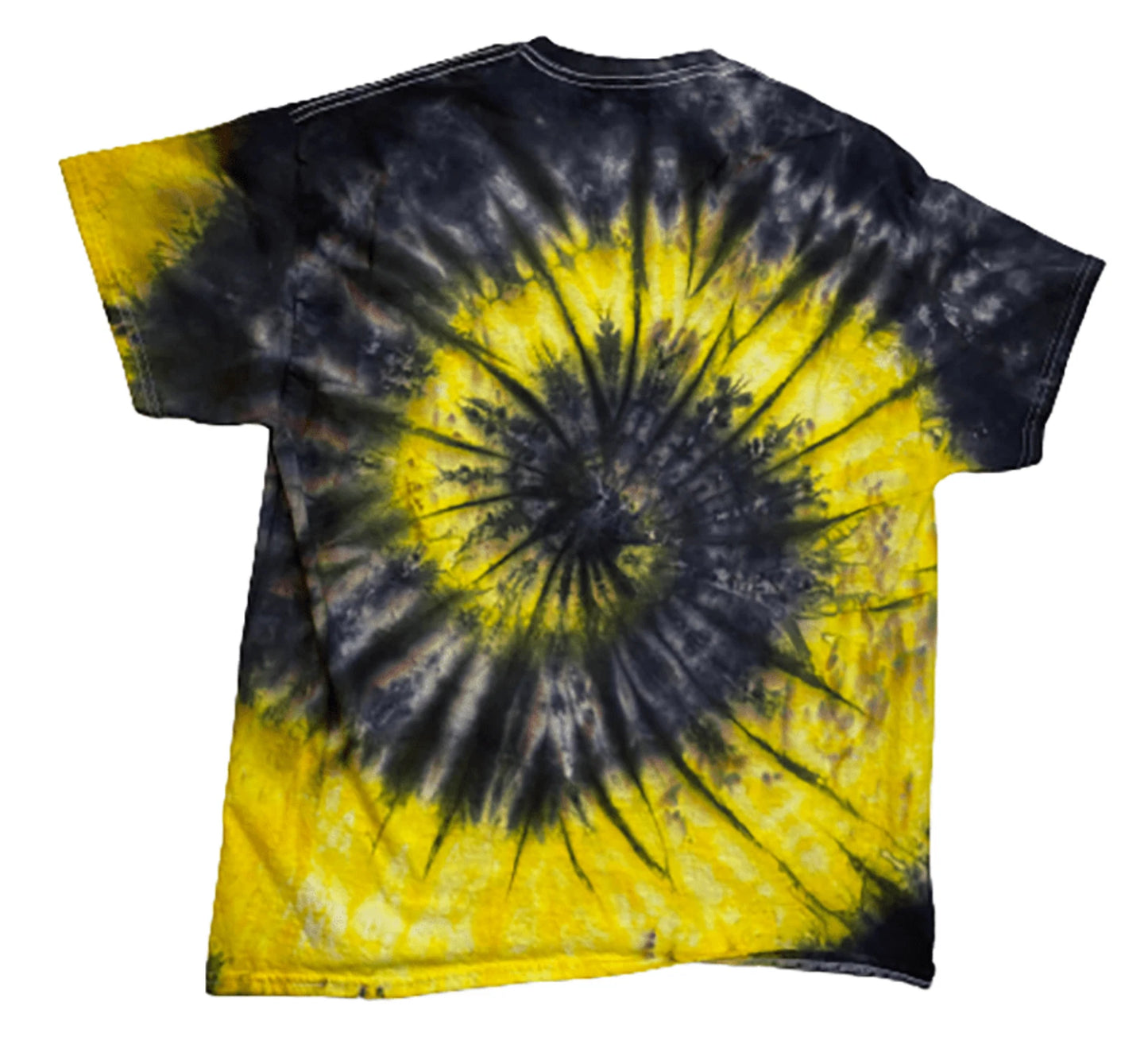 Hand-Dyed Spiral Tee — Black & Yellow