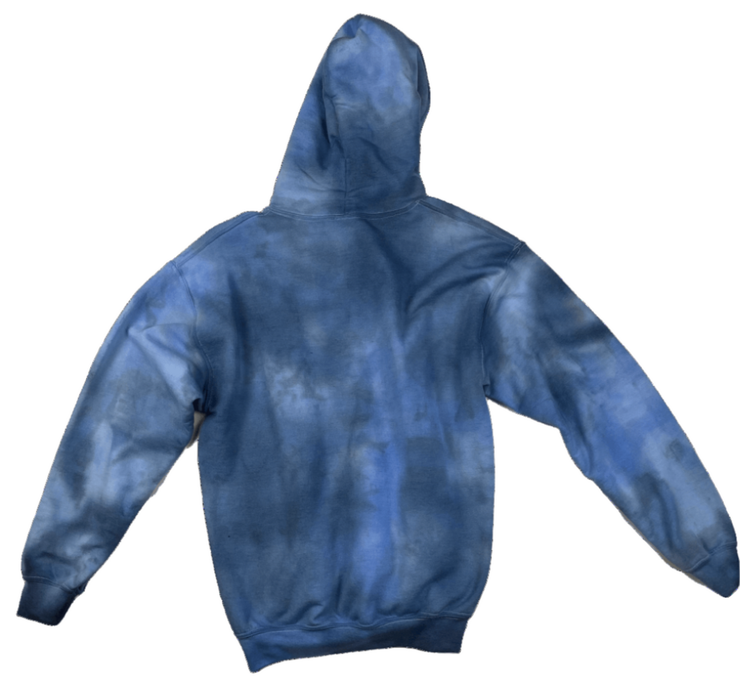 Hand-Dyed Pullover Hoodie — Blue & Gray