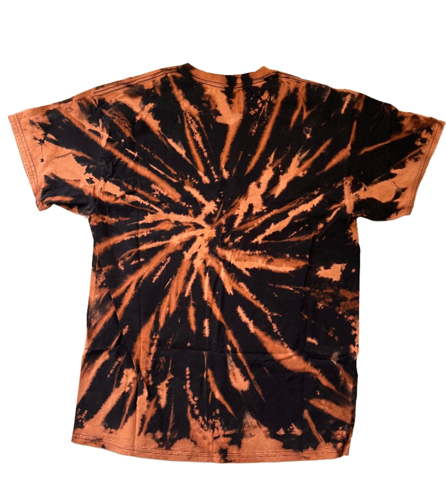 Asteroid Impact Reverse Tie-Dye Tee — Brown & Black