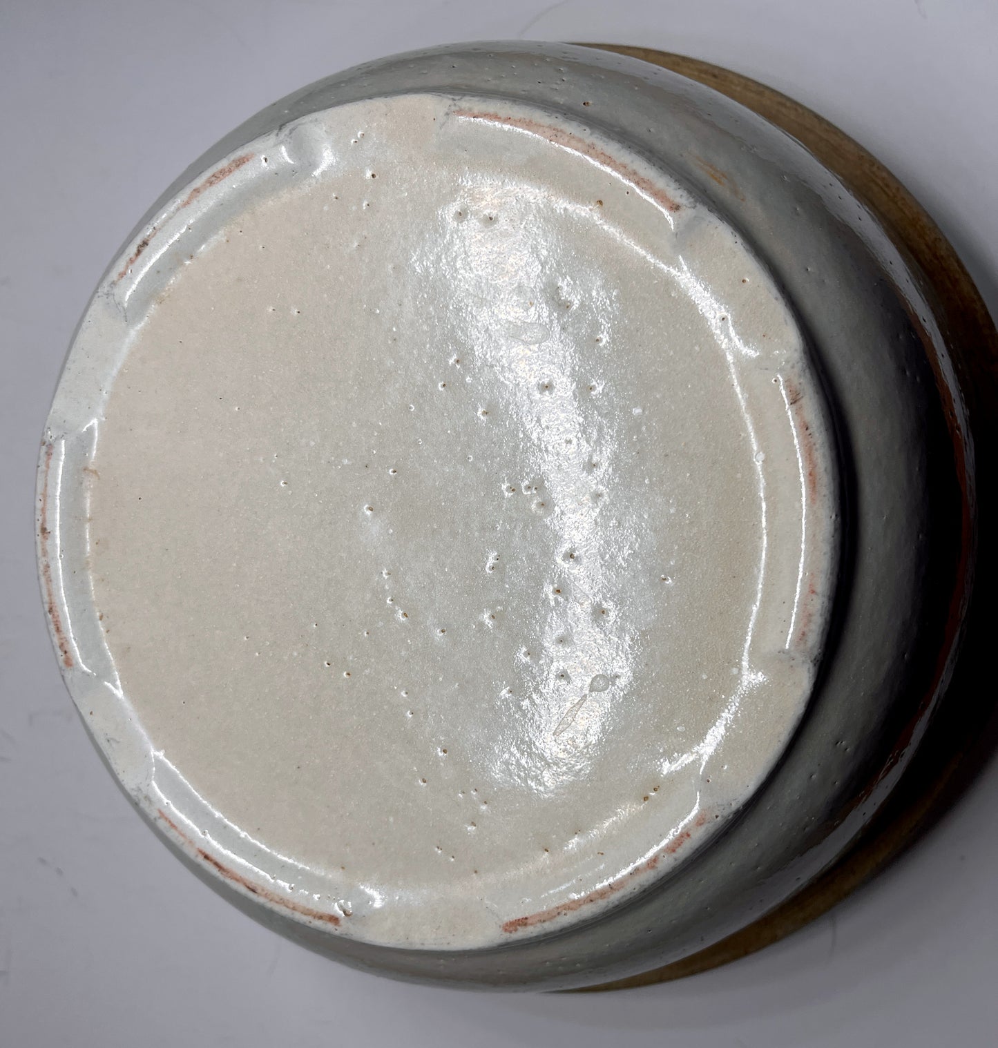 Vintage White Stoneware Crock Bowl