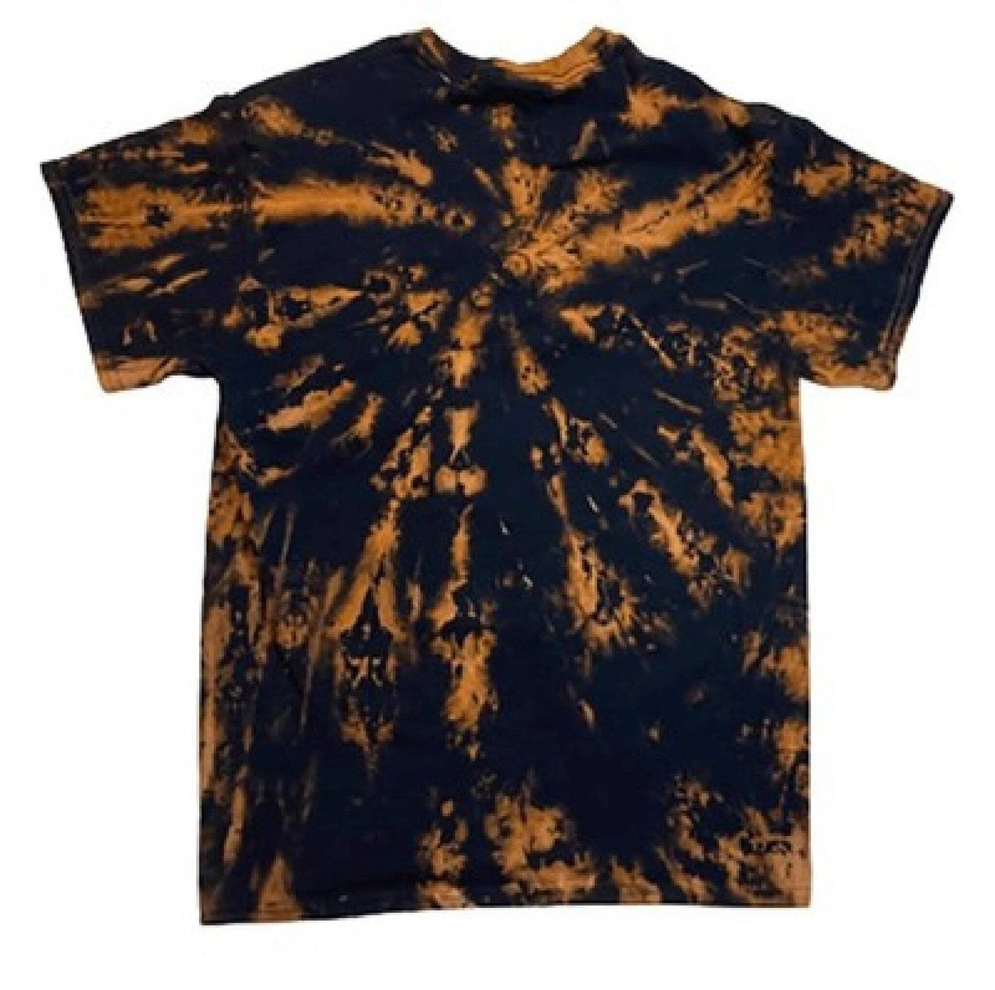 Hand-Dyed Reverse Burst Tee — Black, Orange & Purple | DC Dyes