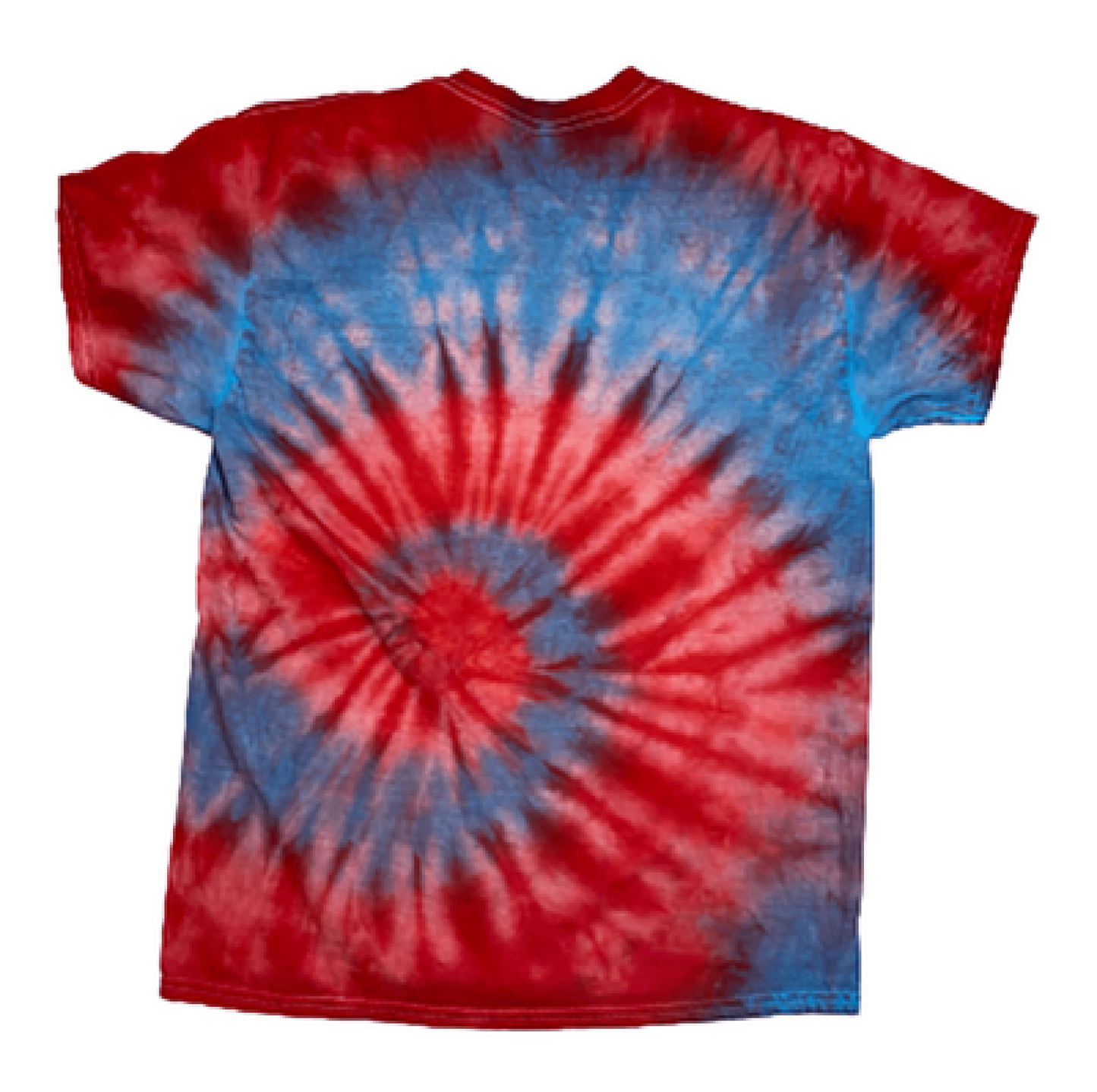 Hand-Dyed Spiral Tee — Red & Blue