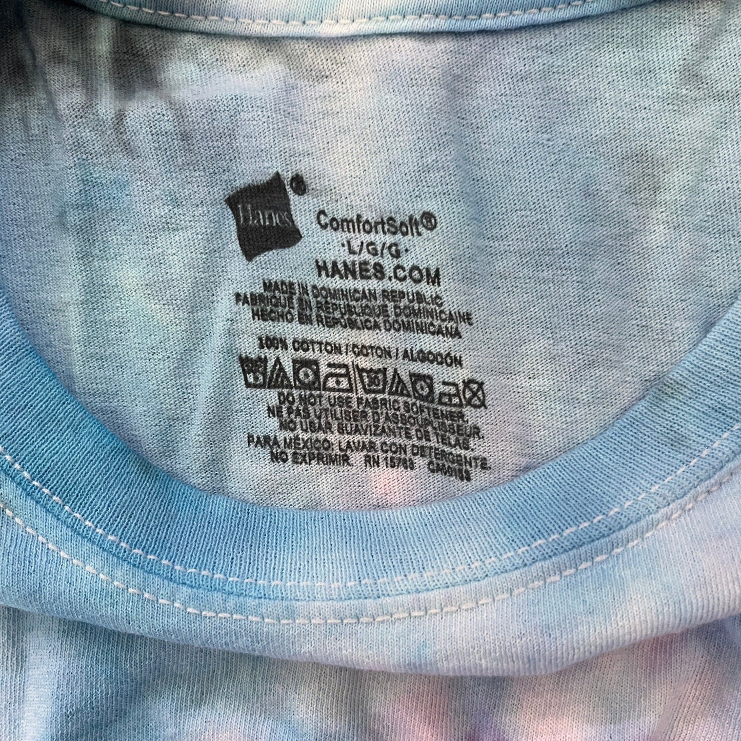 Hand-Dyed Twilight Spiral Tee — Purple, Blue & Black