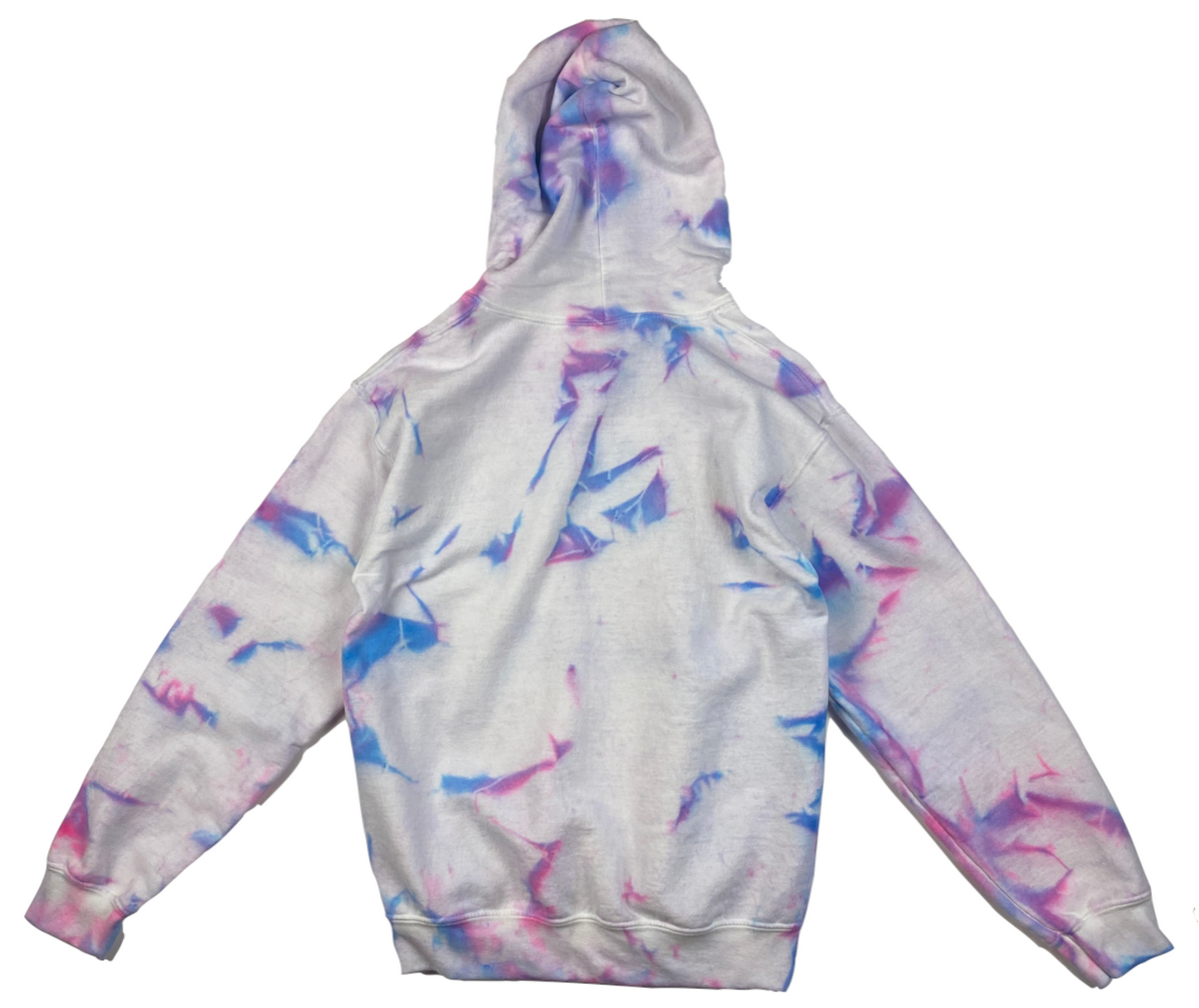 Cotton Candy Crush Tie-Dye Hoodie — Pink & Blue