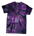 Hand-Dyed Spiral Tee - Purple & Black