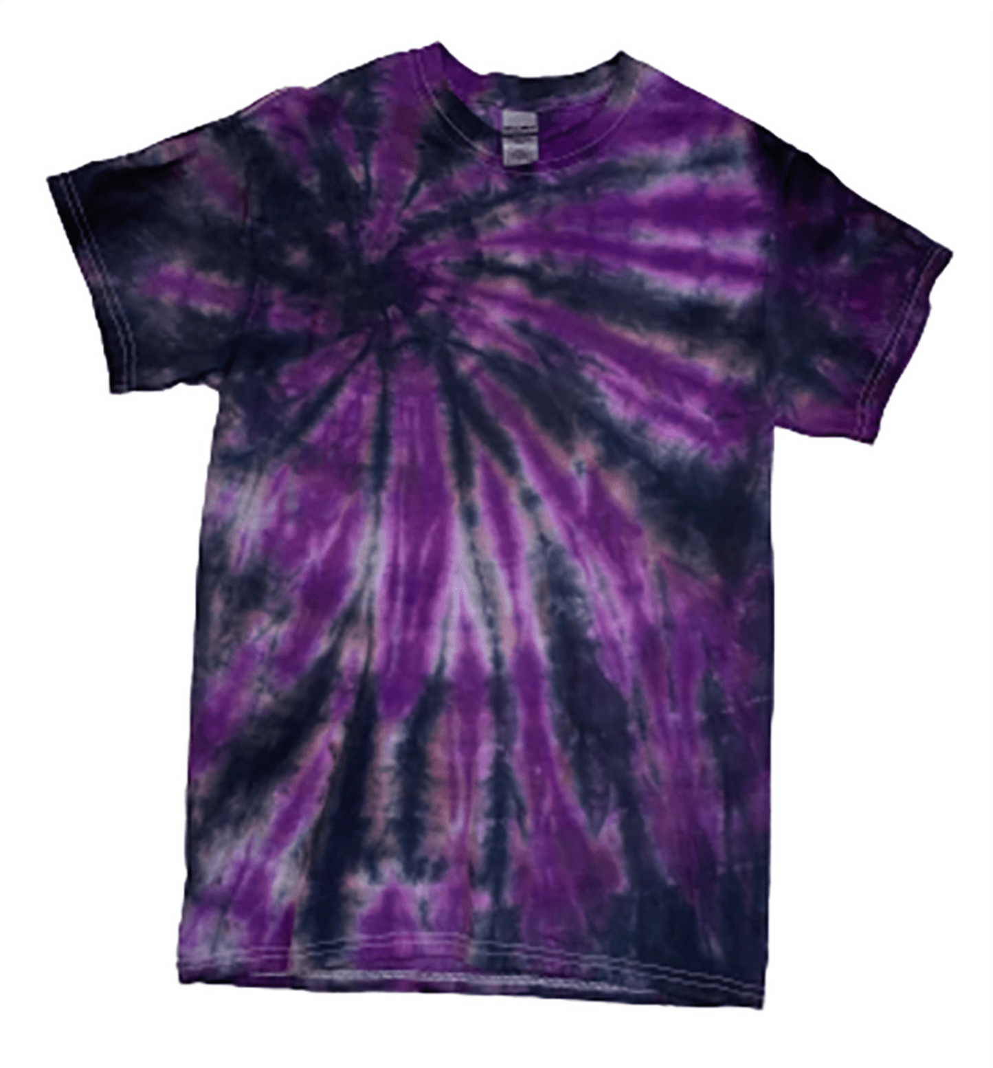 Hand-Dyed Spiral Tee — Purple & Black