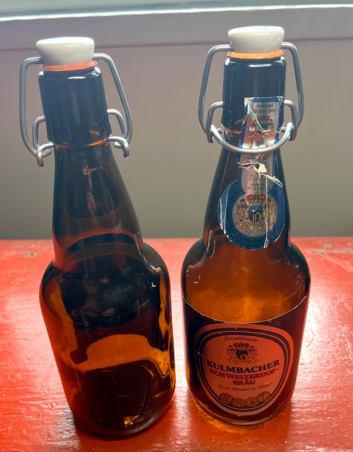 Klumbacher Beer Bottles — Matched Pair, Pre-Owned