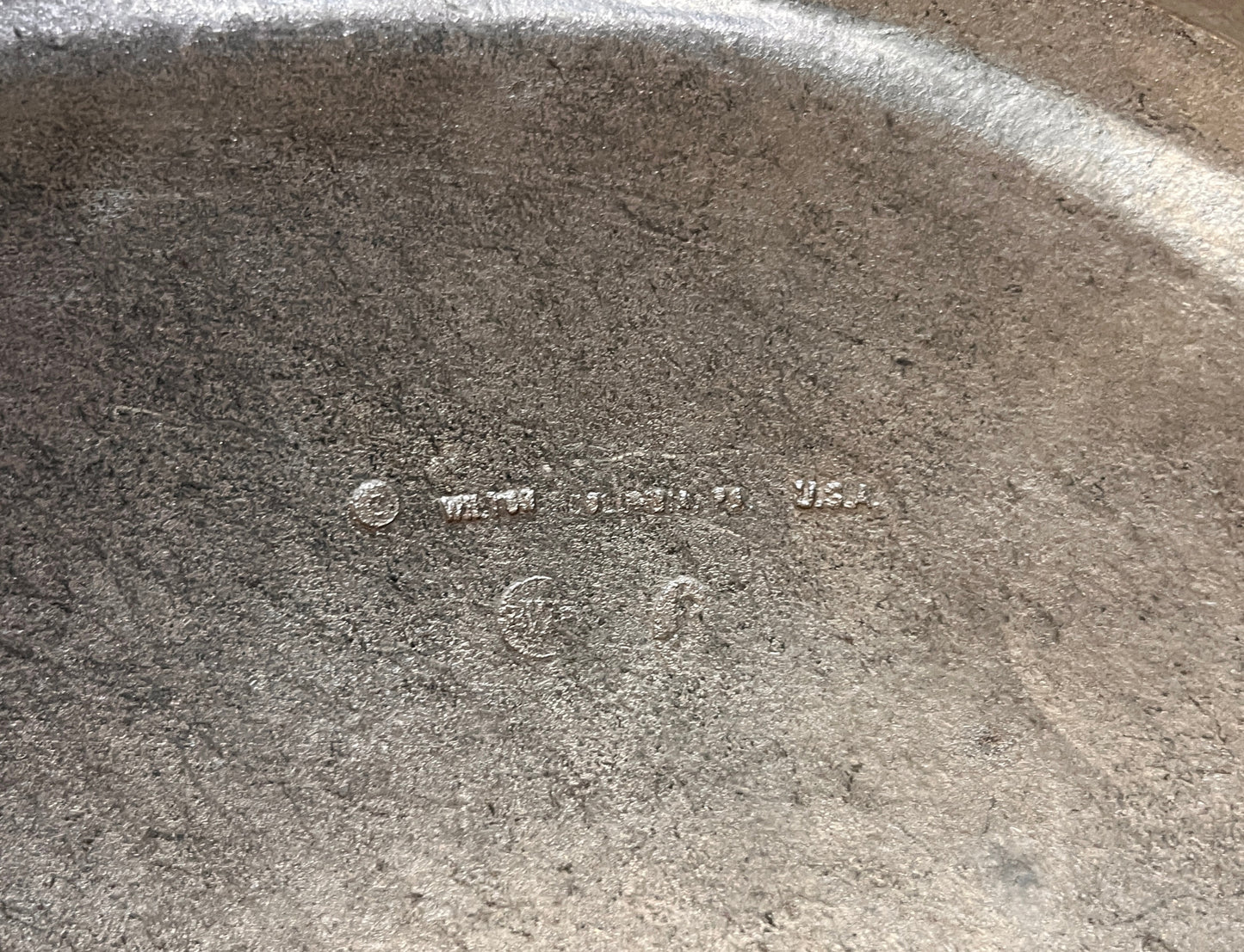 Vintage Wilton Columbia PA Metal Serving Platter Scalloped Oval Tray USA
