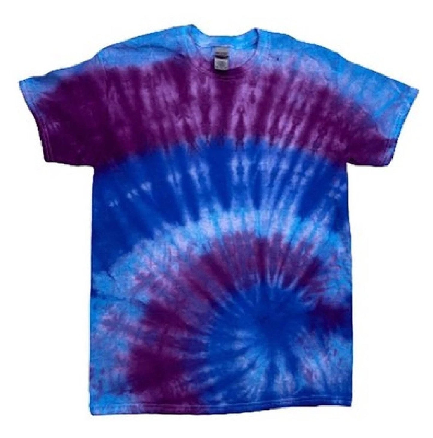 Cosmic Spiral Tie-Dye T-Shirt — Blue & Purple