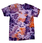 Hand Ice-Dyed Watercolor Tee - Purple & Orange