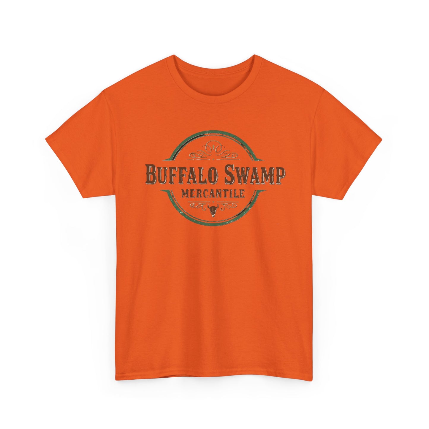 Buffalo Swamp Mercantile Logo Tee - Rustic Outdoor Graphic T-Shirt
