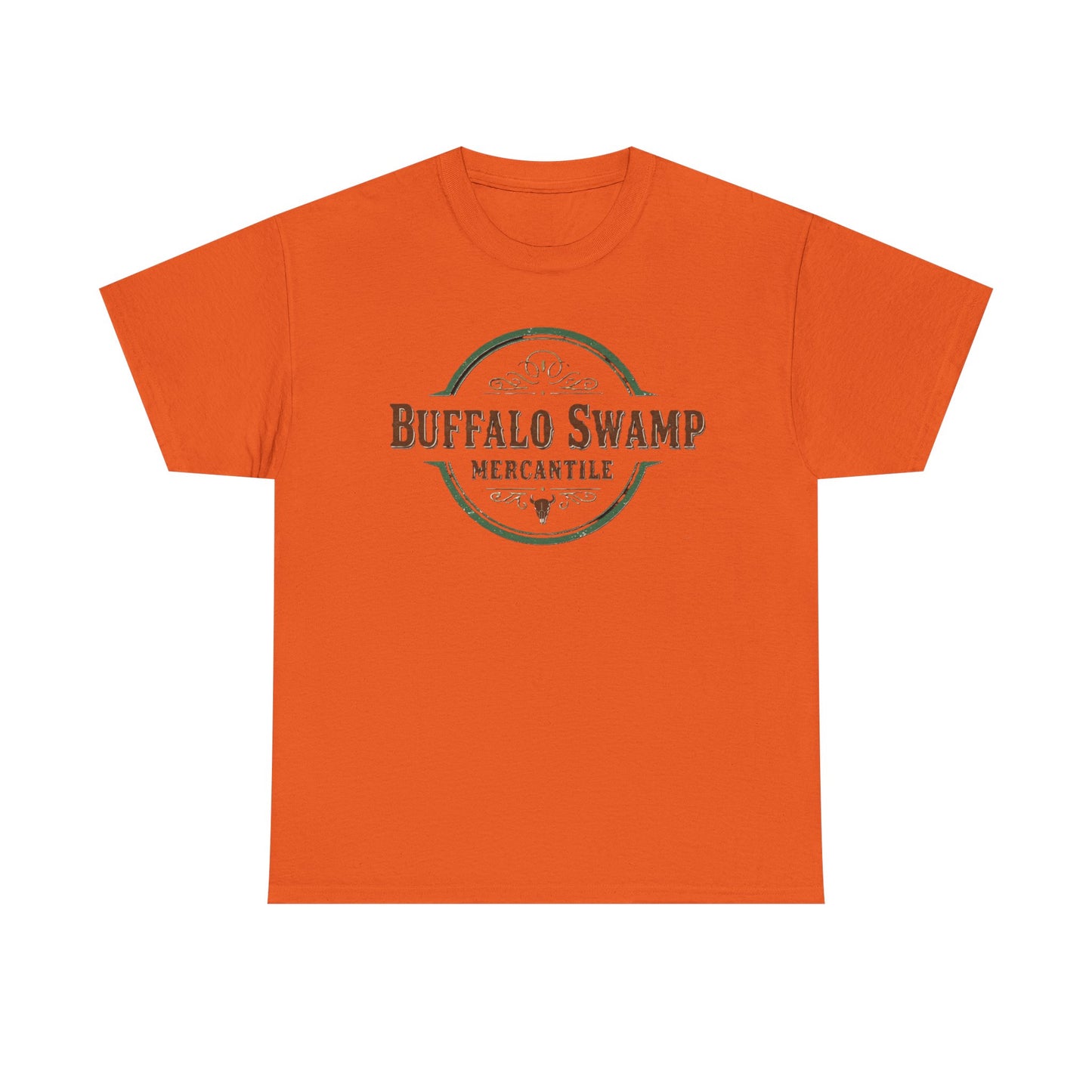 Buffalo Swamp Mercantile Logo Tee - Rustic Outdoor Graphic T-Shirt