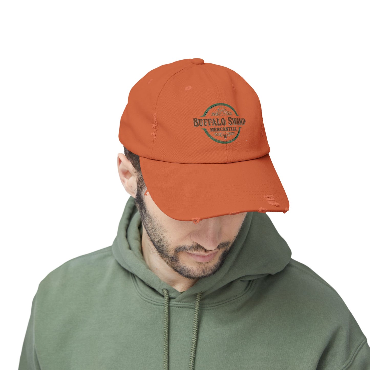 Distressed Buffalo Swamp Mercantile Logo Cap