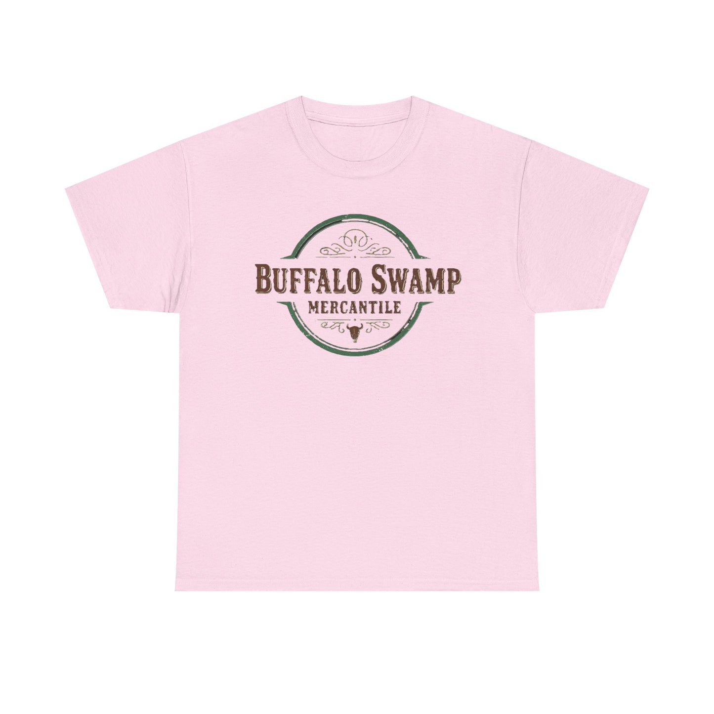 Buffalo Swamp Mercantile Logo Tee - Rustic Outdoor Graphic T-Shirt