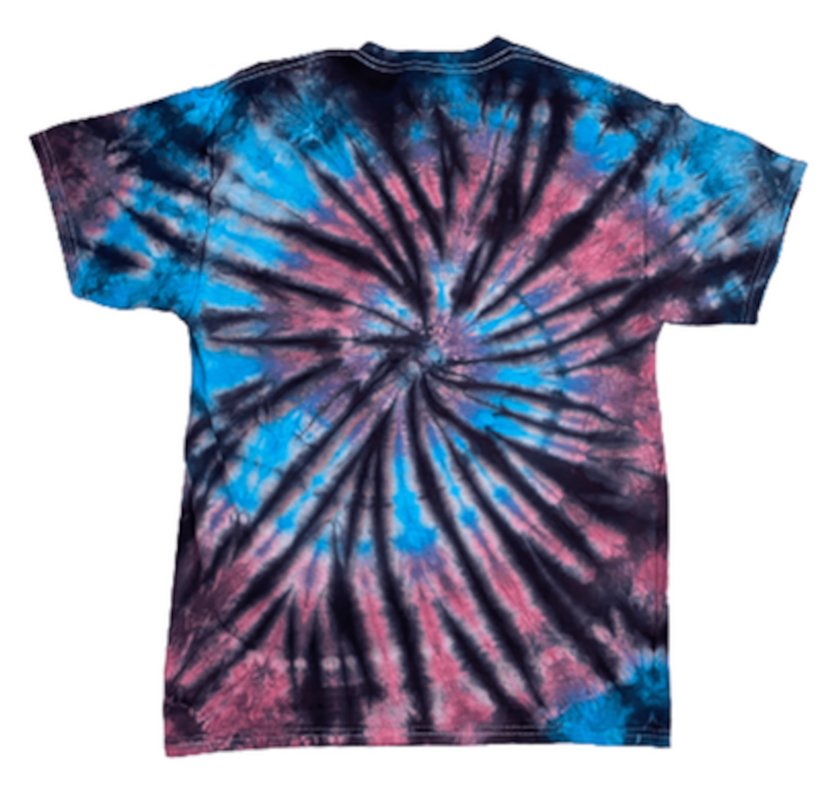 Hand-Dyed Spiral Tee - Pink, Blue & Black