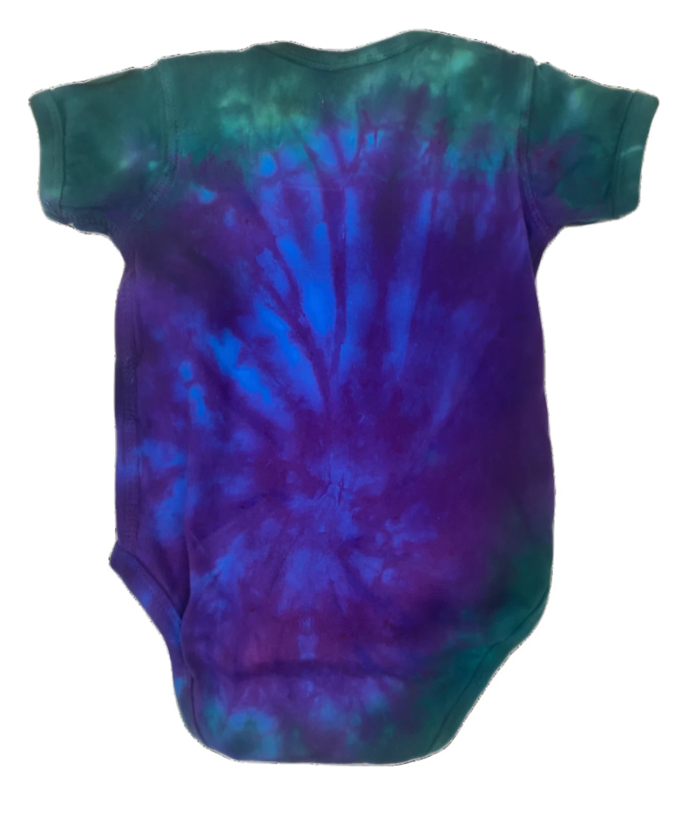 Hand-Dyed Infant Bodysuit — Purple, Blue & Green