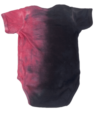 Hand-Dyed Infant One PIece - Pink & Black Split