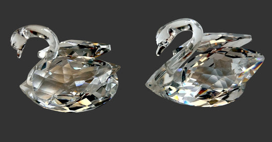 Swarovski Crystal Swan Figurines – Pair