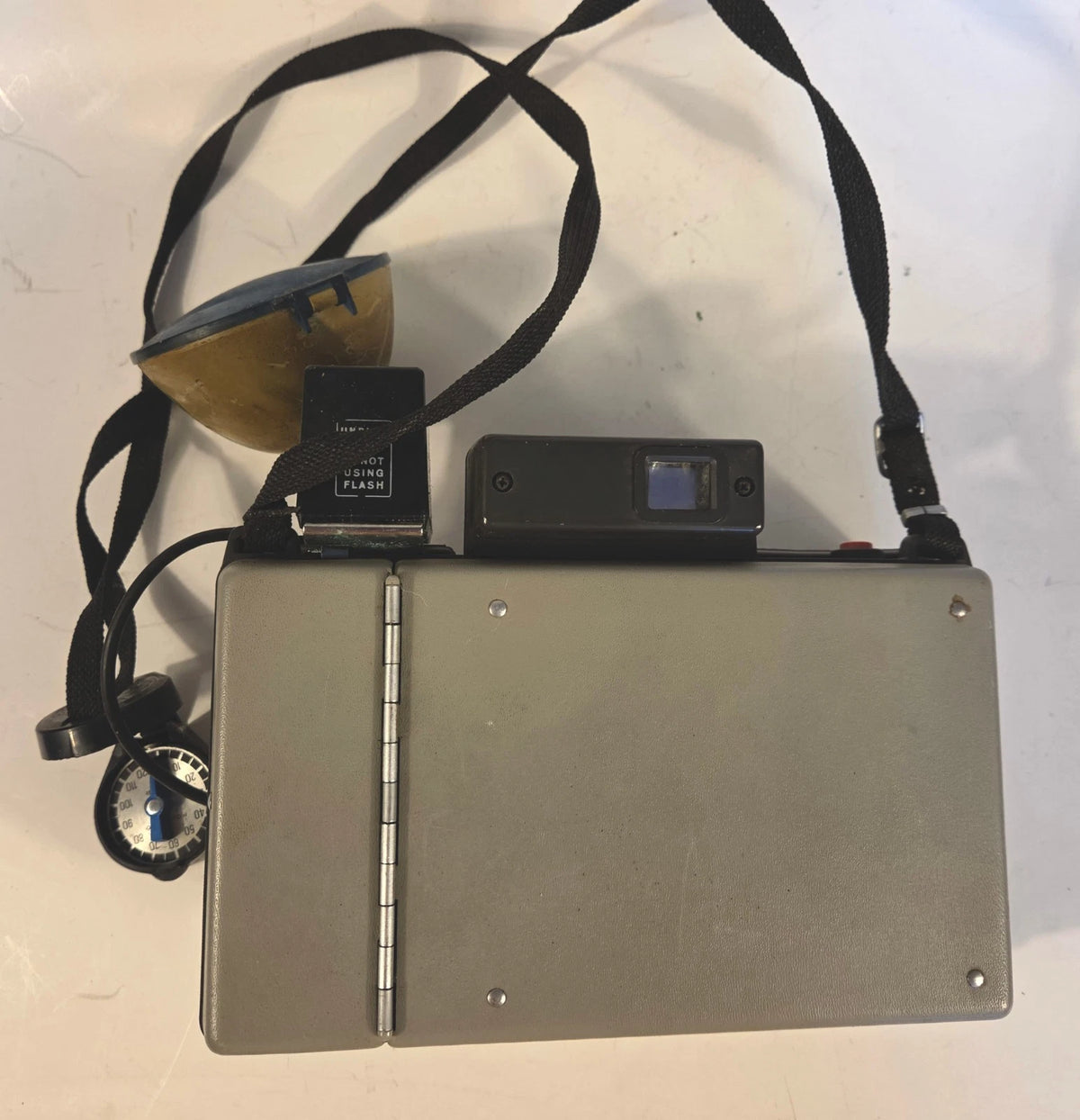 Vintage Polaroid Automatic 210 Land Camera Bundle Flash Meter Untested