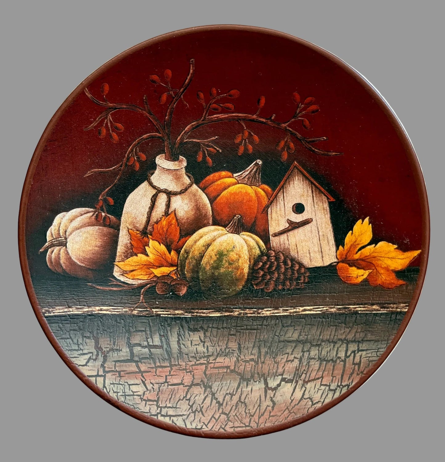 Small Fall Hanging Decorative Collector Plates – Set of 3