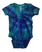 Hand-Dyed Infant Onesie - Blue & Green