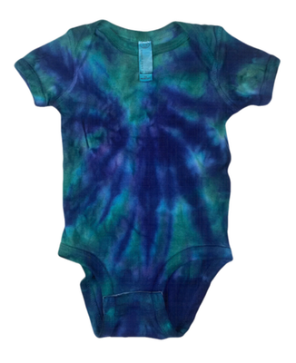 Hand-Dyed Infant Onesie — Blue & Green | DC Dyes