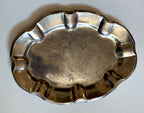 Vintage Wilton Columbia PA Metal Serving Platter Scalloped Oval Tray USA