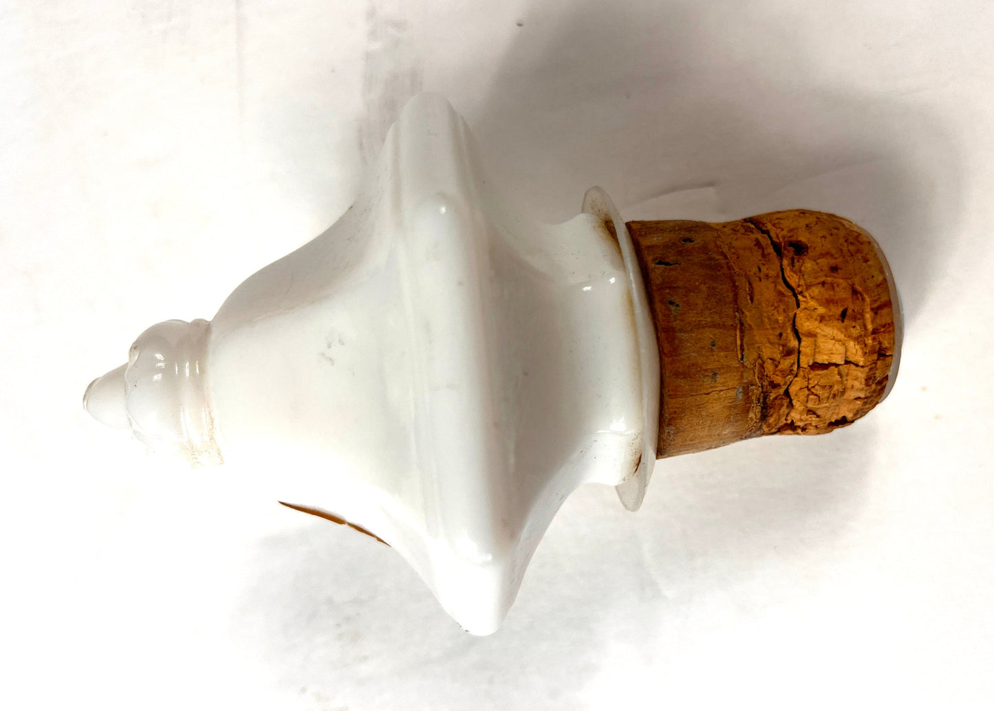 Vintage 1965 Jim Beam "Shepherd Cameo" Blue Milk Glass Decanter