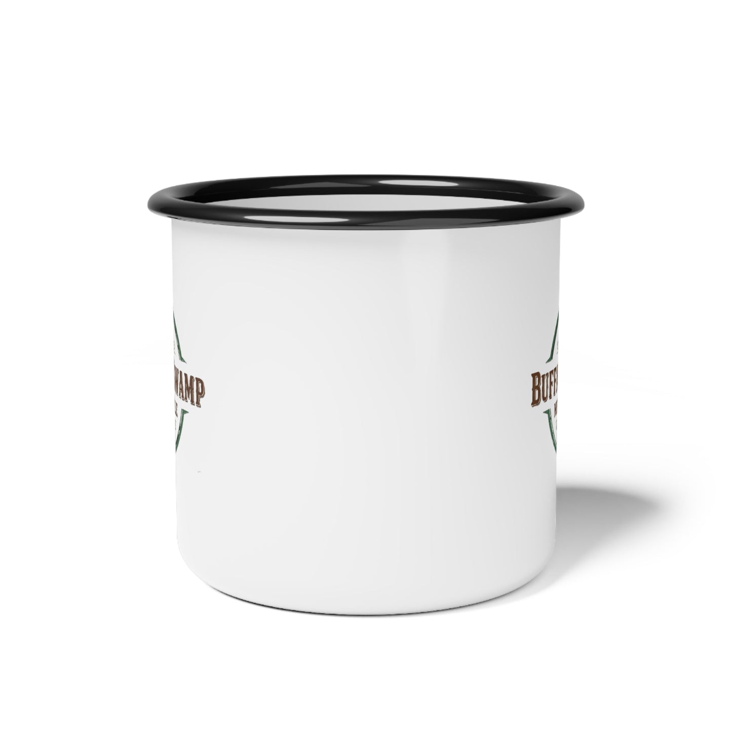 Buffalo Swamp Mercantile Enamel Camp Cup – 12 oz Retro Outdoor Mug