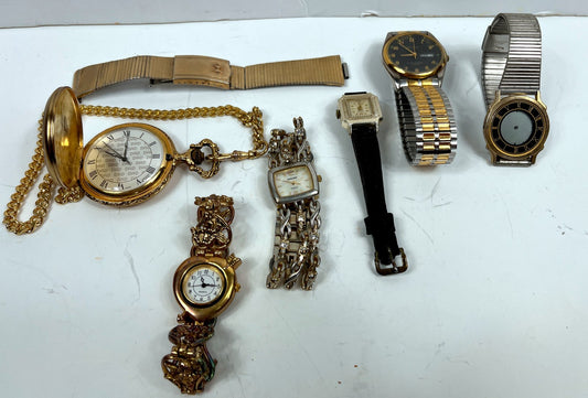 Vintage & Modern Miscellaneous Watches for Repair or Crafting – Lot of 6 (Nonfunctional)