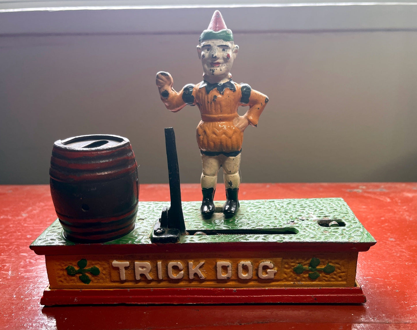 Trick Dog Cast Iron Bank — Reproduction, Pre-Owned