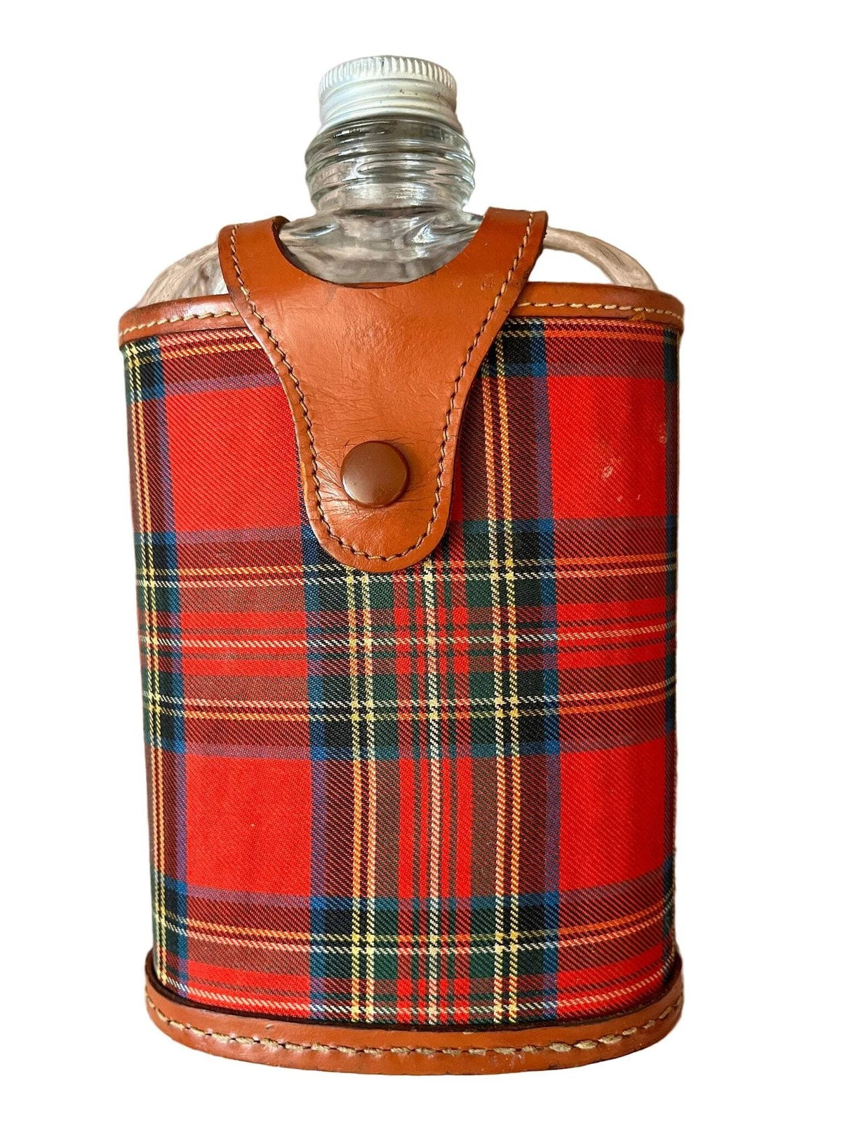 Vintage Glass Hip Flask – Classic Pocket Flask (Missing Decorative Cap)
