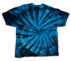 Hand-Dyed Spiral Tee - Turquoise & Black