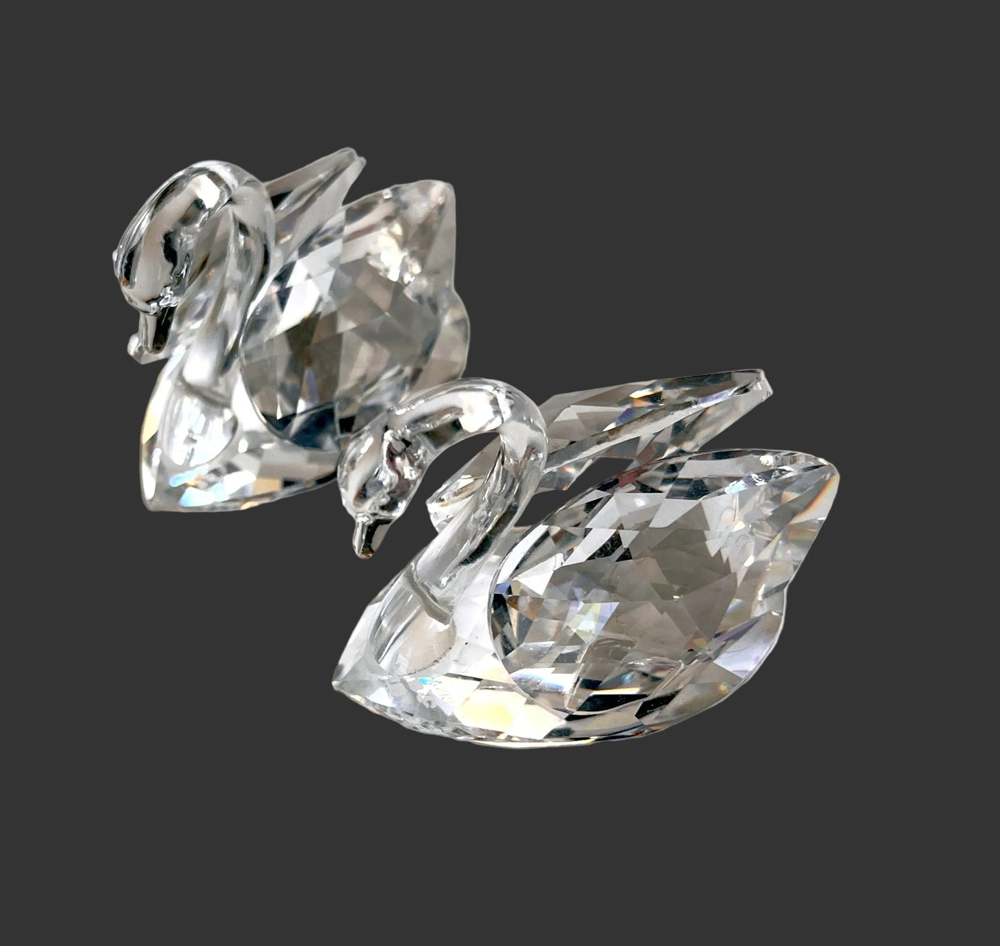 Swarovski Crystal Swan Figurines – Pair