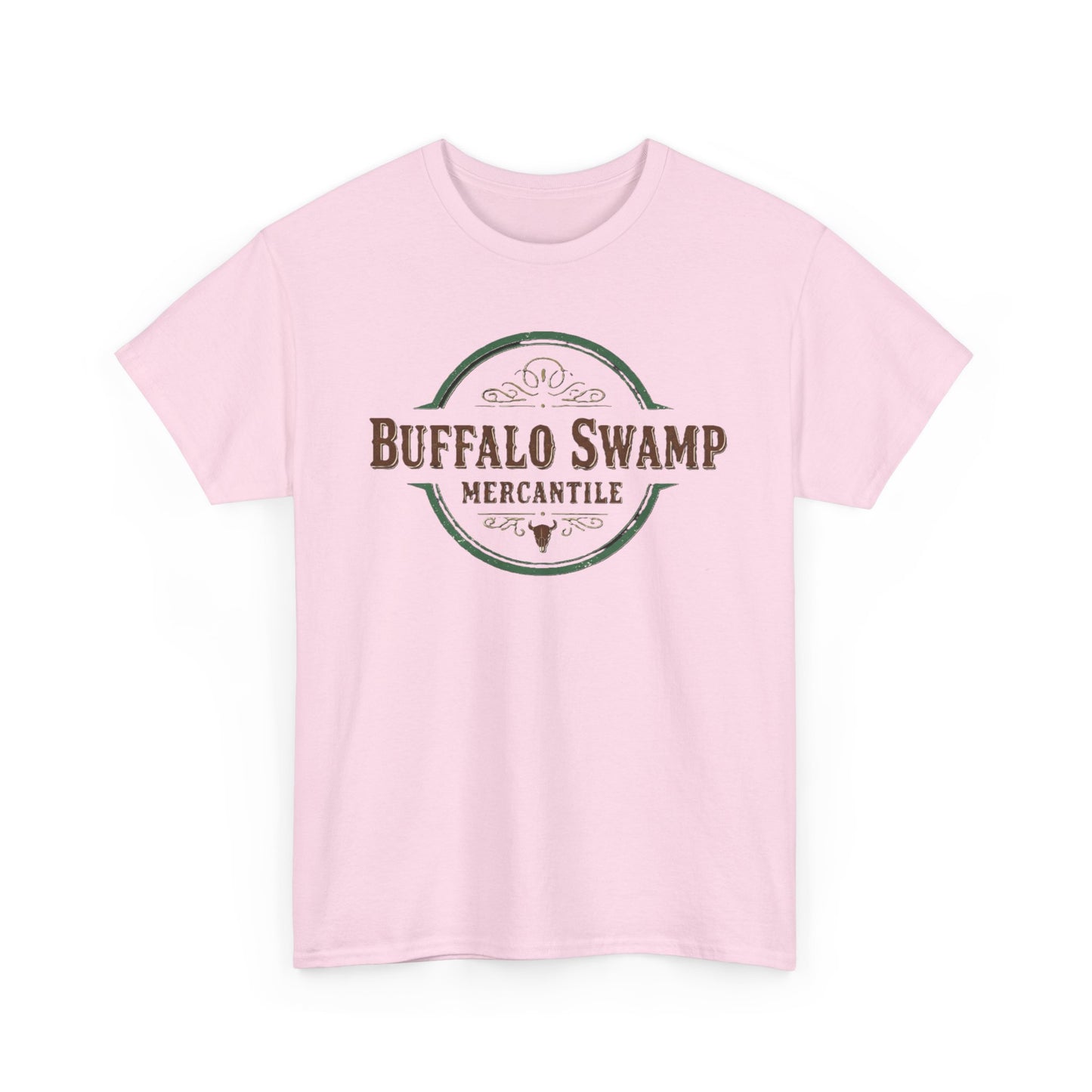 Buffalo Swamp Mercantile Logo Tee - Rustic Outdoor Graphic T-Shirt