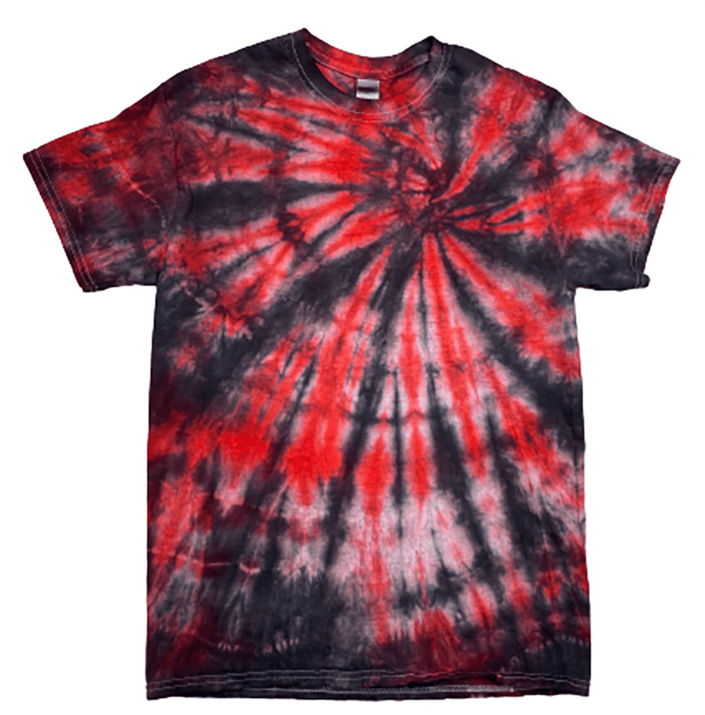 Hand-Dyed Spiral Tee — Red & Black | DC Dyes