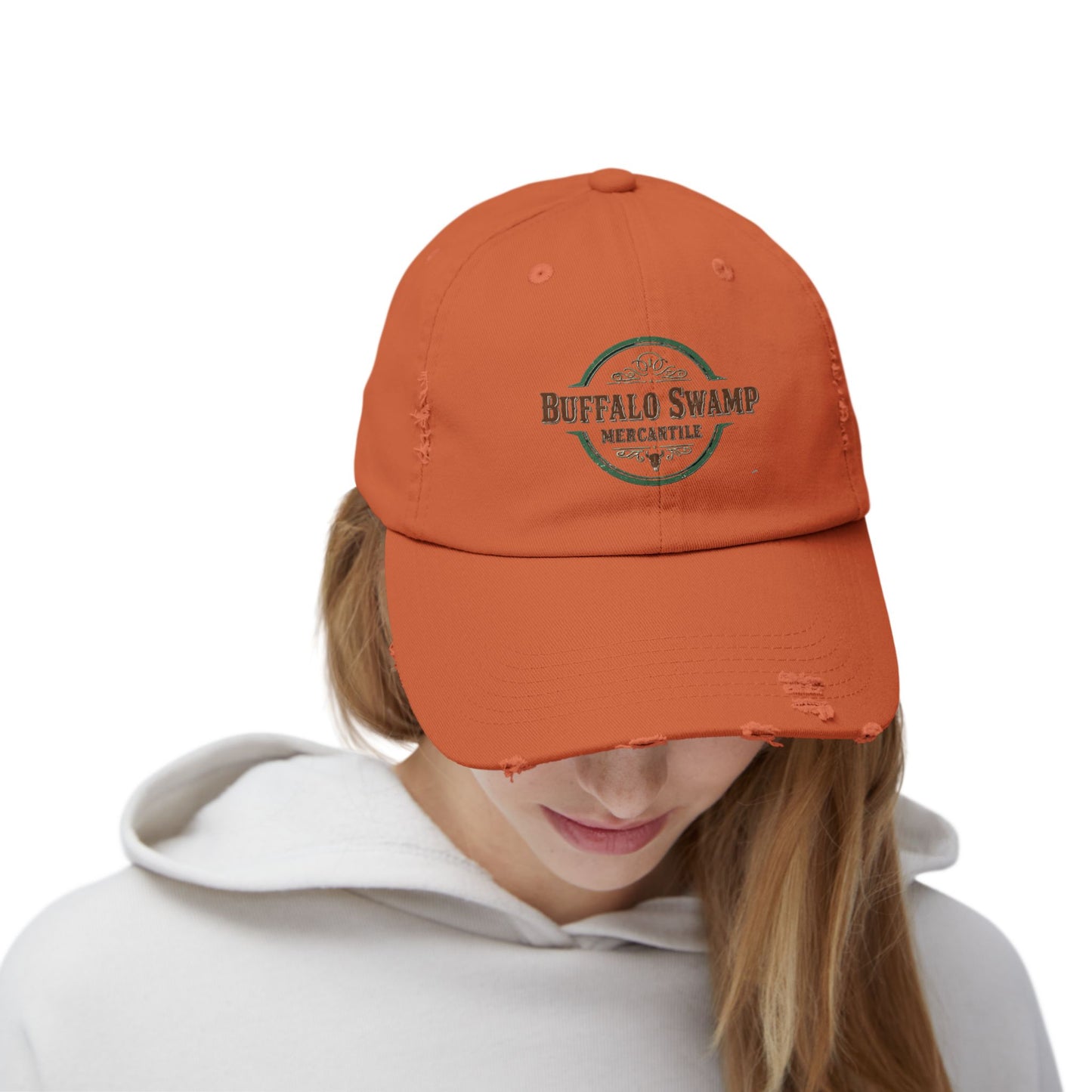 Distressed Buffalo Swamp Mercantile Logo Cap