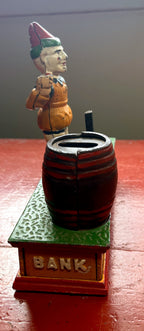 Trick Dog Cast Iron Bank — Reproduction, Pre-Owned