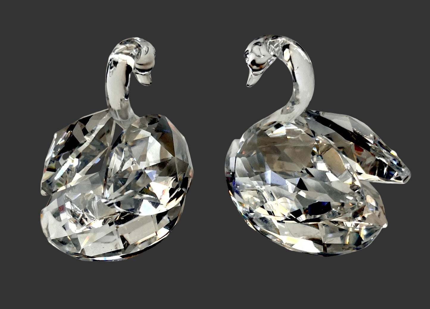 Swarovski Crystal Swan Figurines – Pair