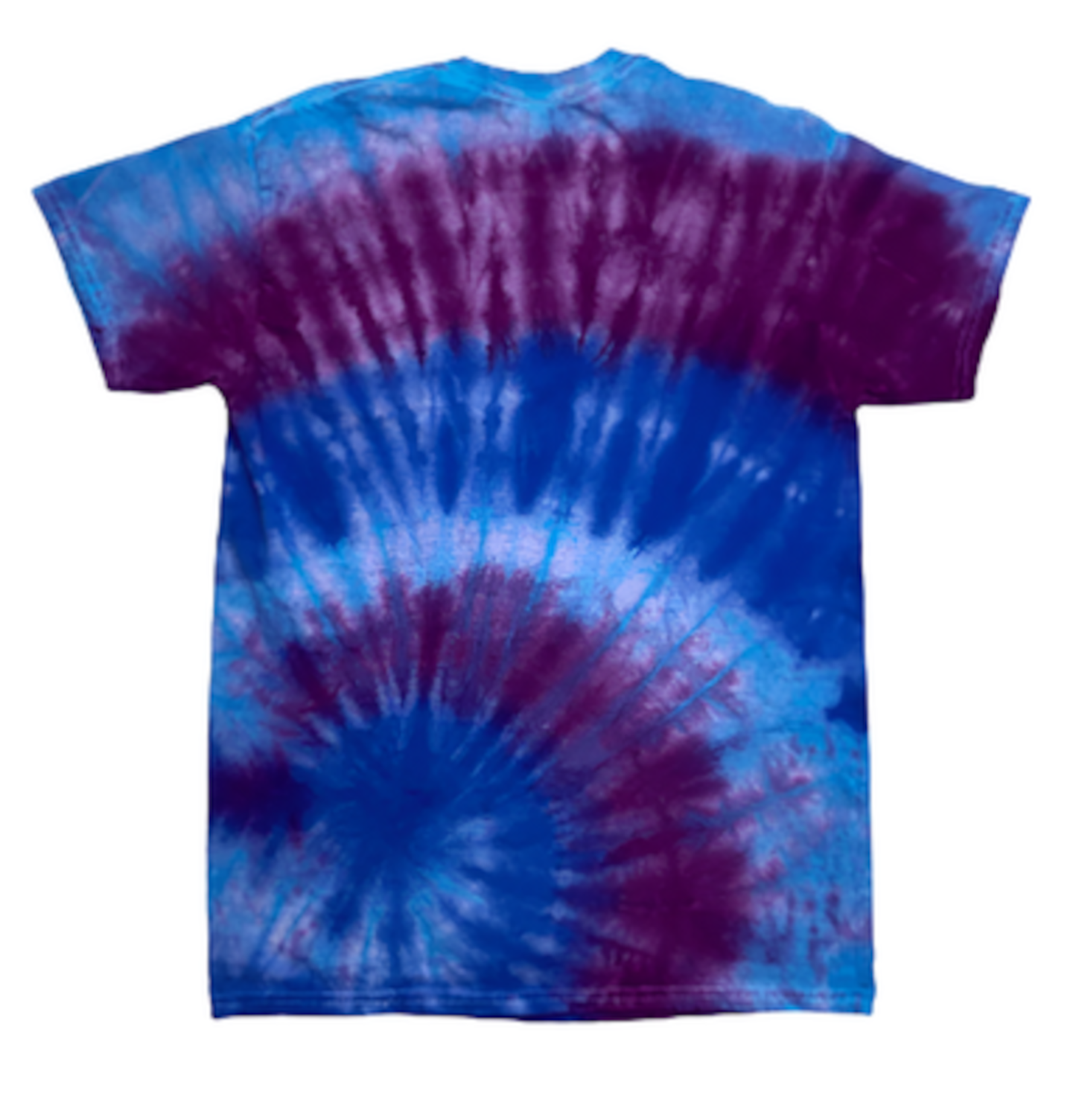 Hand-Dyed Cosmic Spiral Tee — Purple & Blue