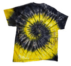 Hand-Dyed Spiral Tee - Black & Yellow
