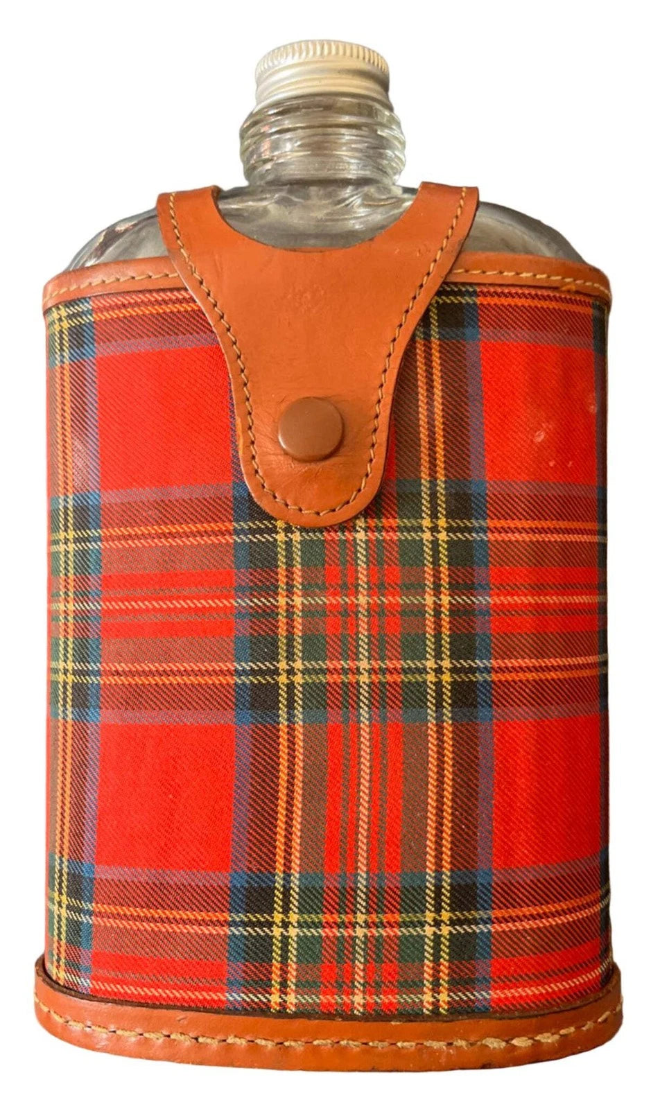 Vintage Glass Hip Flask – Classic Pocket Flask (Missing Decorative Cap)