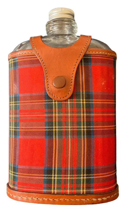 Vintage Glass Hip Flask – Classic Pocket Flask (Missing Decorative Cap)