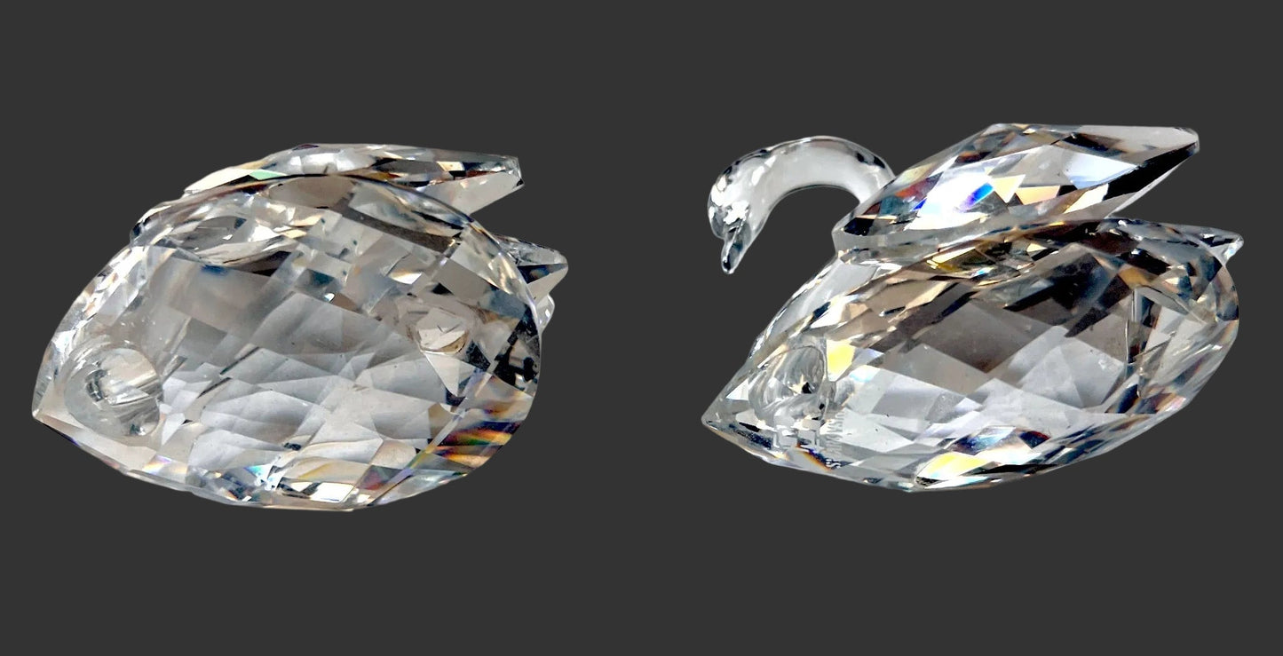 Swarovski Crystal Swan Figurines – Pair