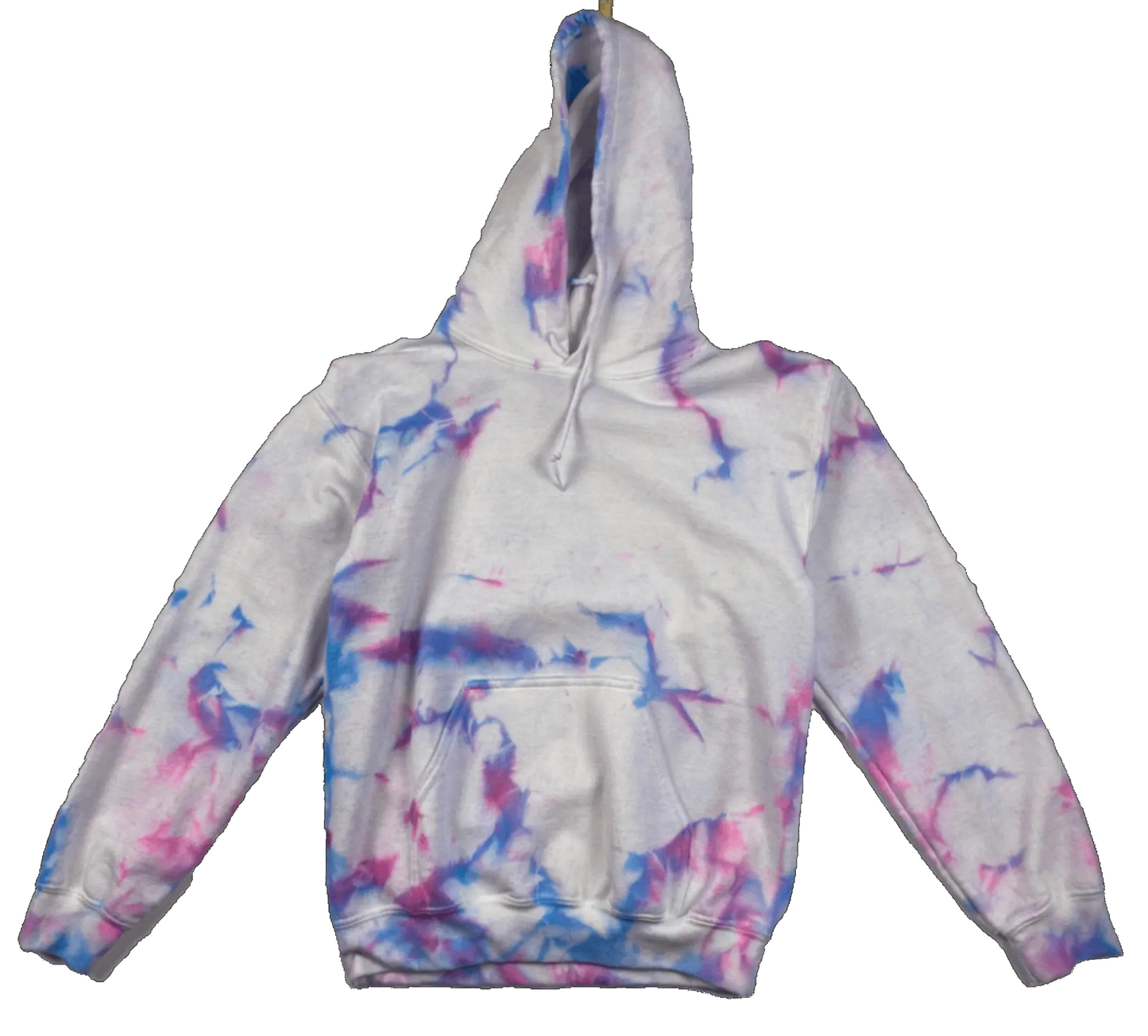 Cotton Candy Crush Tie-Dye Hoodie — Pink & Blue